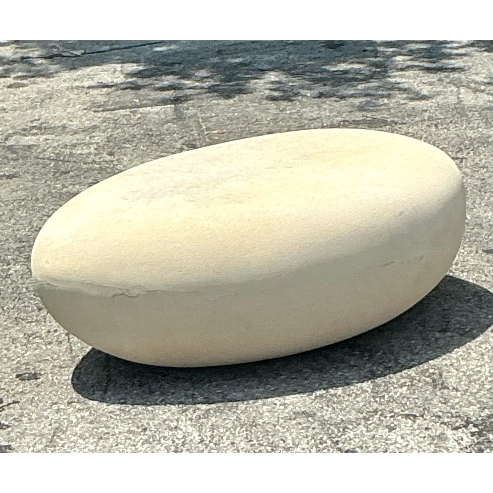 Vintage Boho Plaster Over Fiberglass Biomorphic Coffee Table — additional photo 1