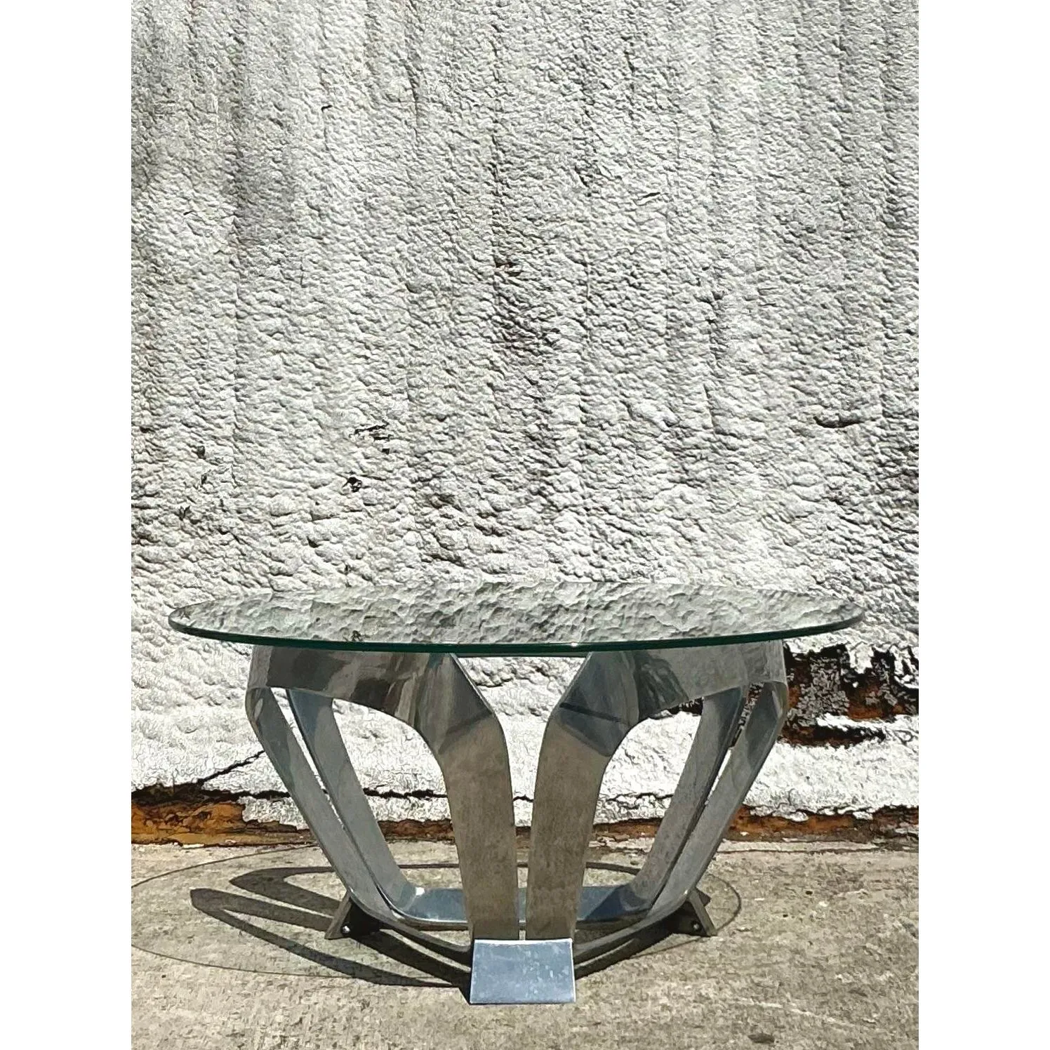 Vintage 1970 Aluminum Coffee Table After Knut Hestergberg — additional photo 1