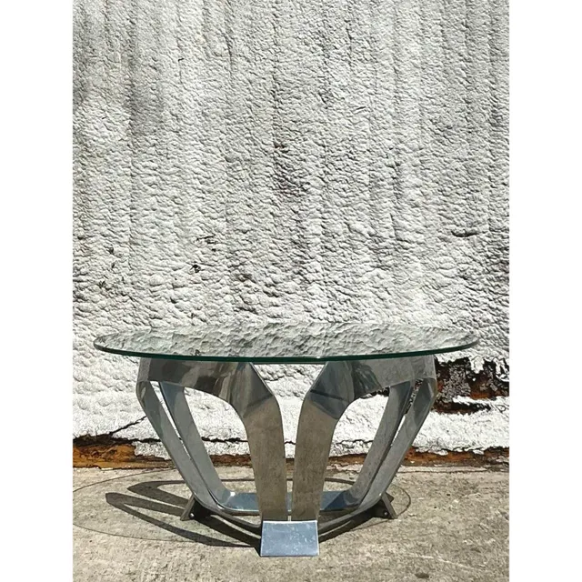 Vintage 1970 Aluminum Coffee Table After Knut Hestergberg — additional photo 1
