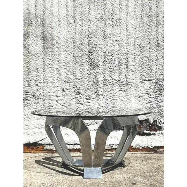 Vintage 1970 Aluminum Coffee Table After Knut Hestergberg — additional photo 2