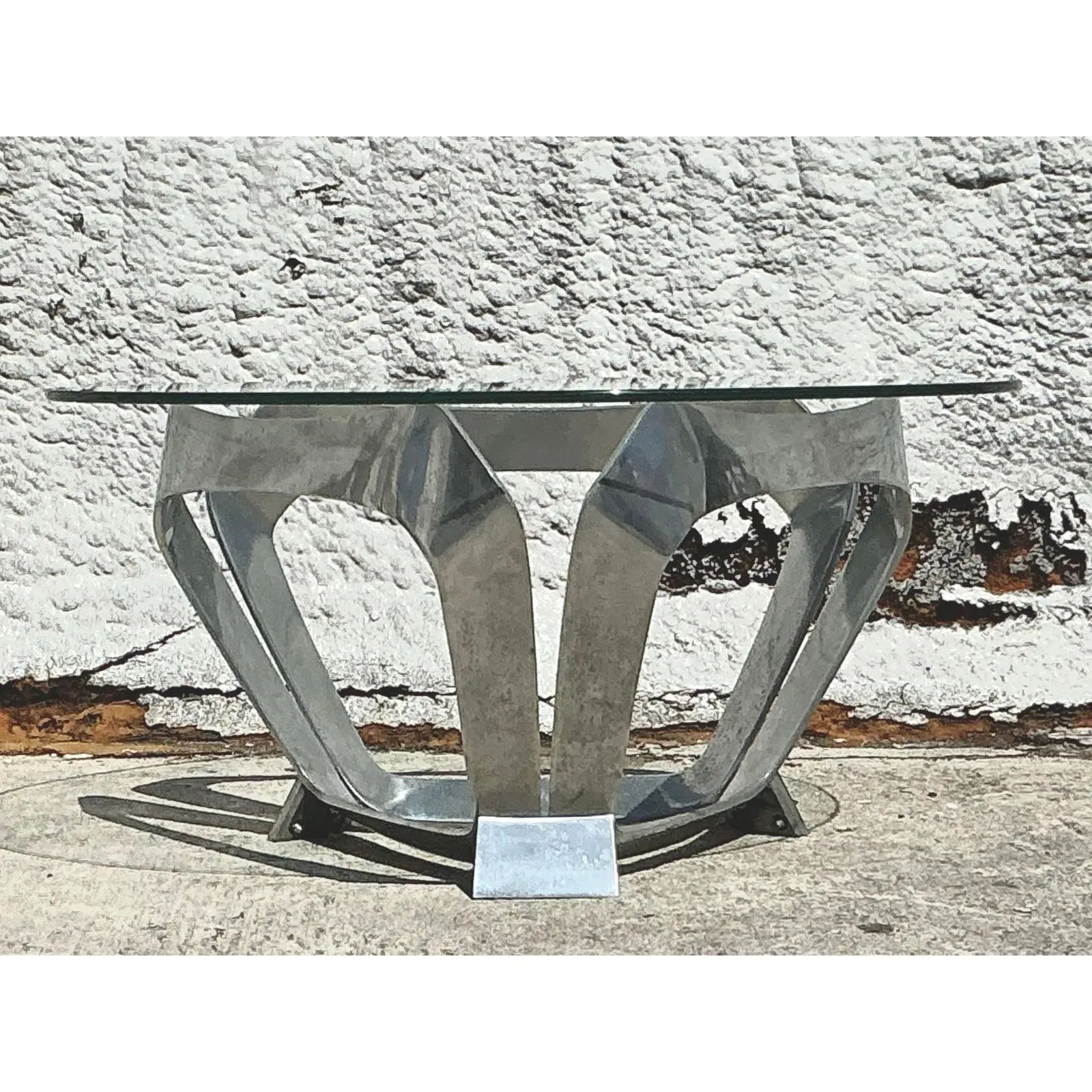 Vintage 1970 Aluminum Coffee Table After Knut Hestergberg — additional photo 3