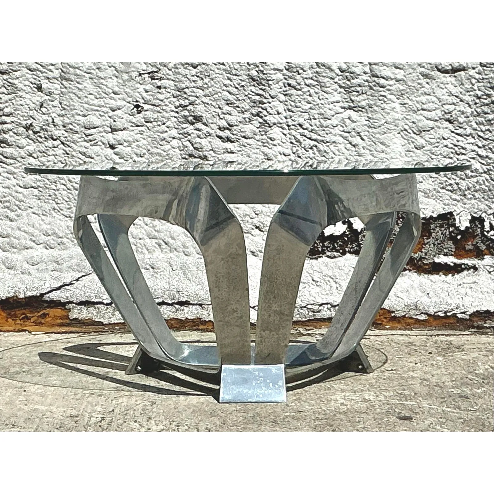 Vintage 1970 Aluminum Coffee Table After Knut Hestergberg — additional photo 4