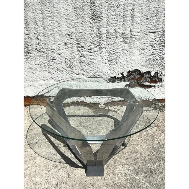Vintage 1970 Aluminum Coffee Table After Knut Hestergberg — additional photo 5