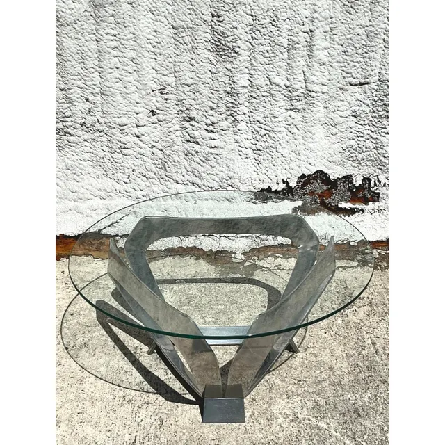 Vintage 1970 Aluminum Coffee Table After Knut Hestergberg — additional photo 6