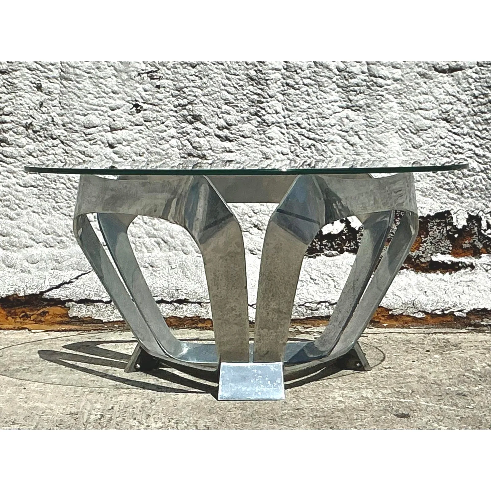 Vintage 1970 Aluminum Coffee Table After Knut Hestergberg — additional photo 8