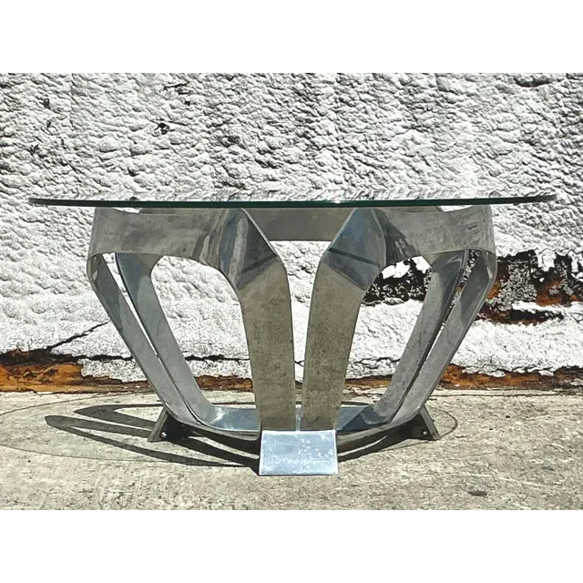 Vintage 1970 Aluminum Coffee Table After Knut Hestergberg — additional photo 8