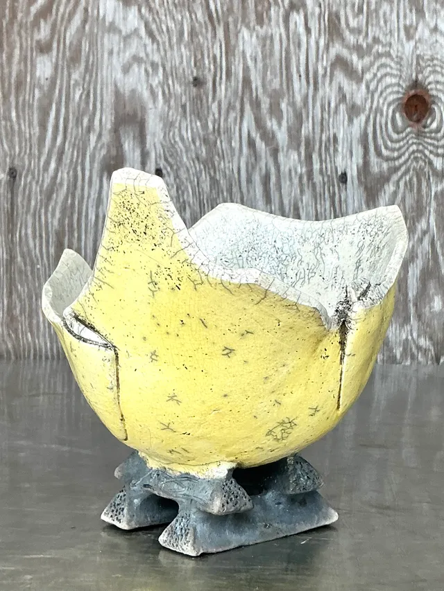 Vintage Boho Studio Pottery Bowl — additional photo 1