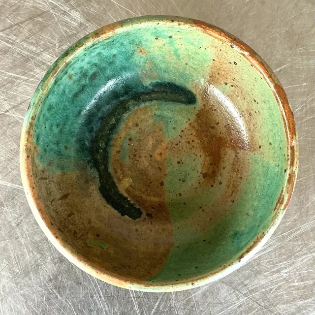 Vintage Boho Studio Pottery Bowl - Ceramic, 6W x 3H — additional photo 2