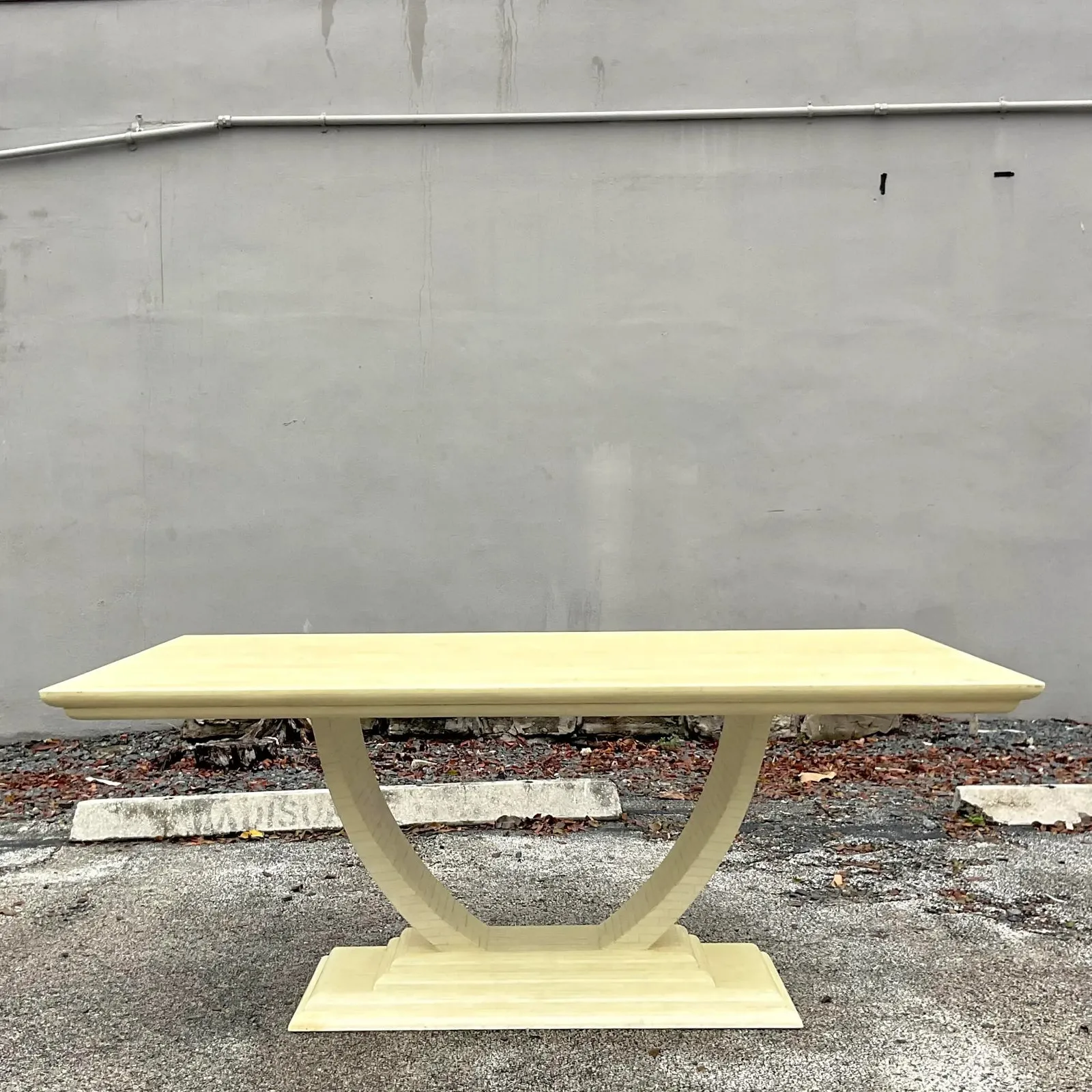 Late 20th Century Vintage Deco Tessallated Bone Jimeco Dining Table — additional photo 1