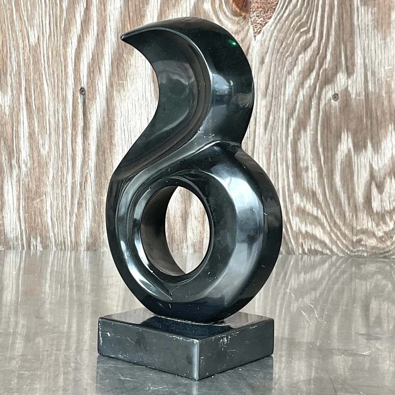 Vintage Boho Abstract Stone Sculpture