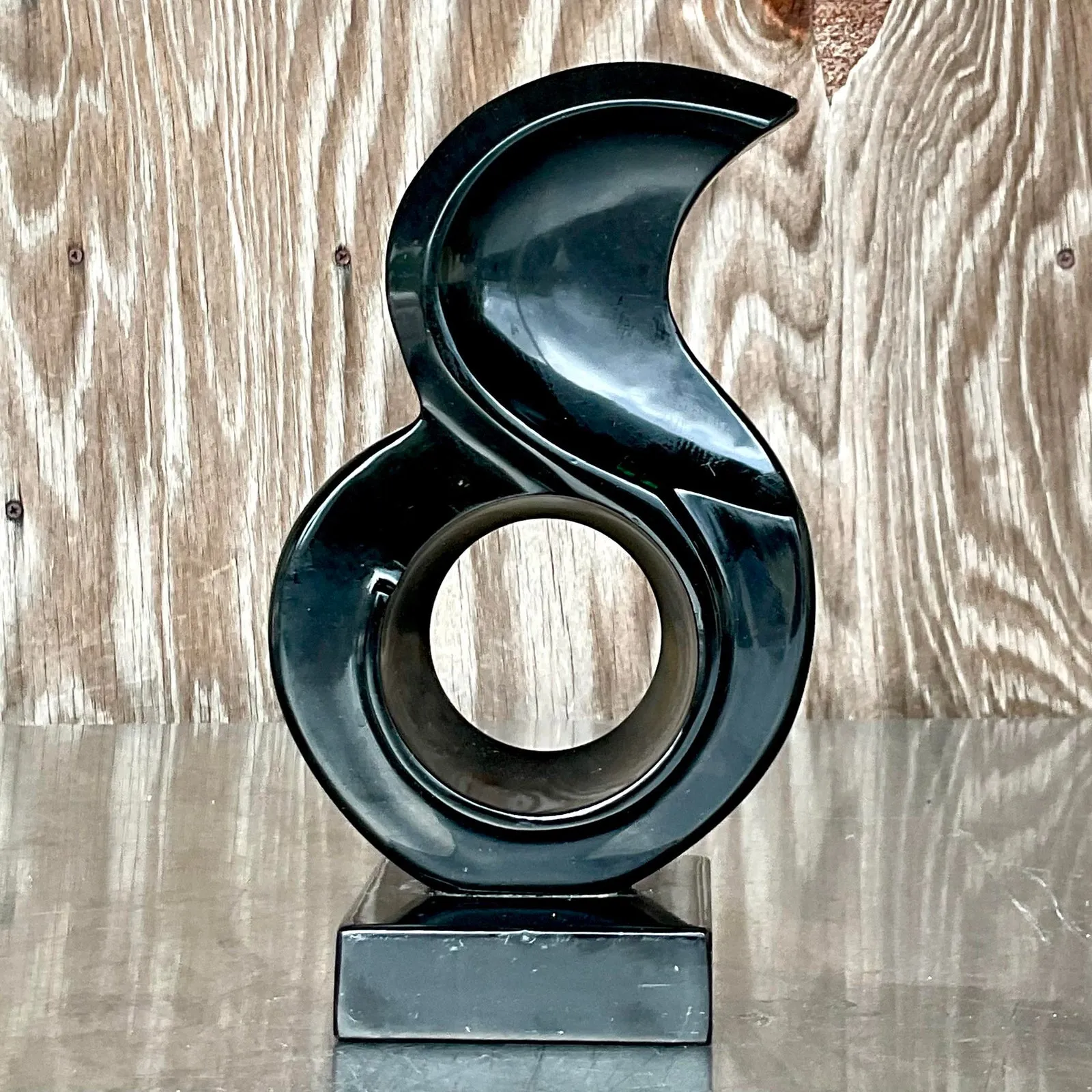 Vintage Boho Abstract Stone Sculpture — additional photo 1