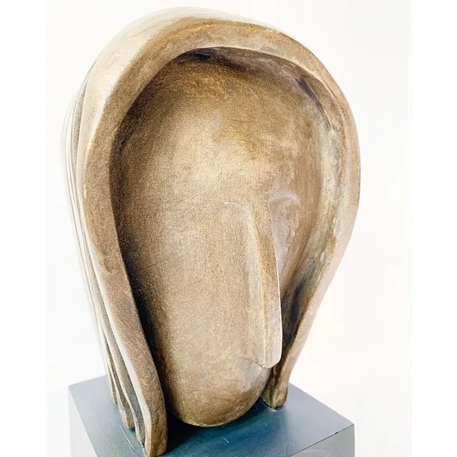 Abstract Sculpture of Woman’s Head Signed J. Dersh — additional photo 2