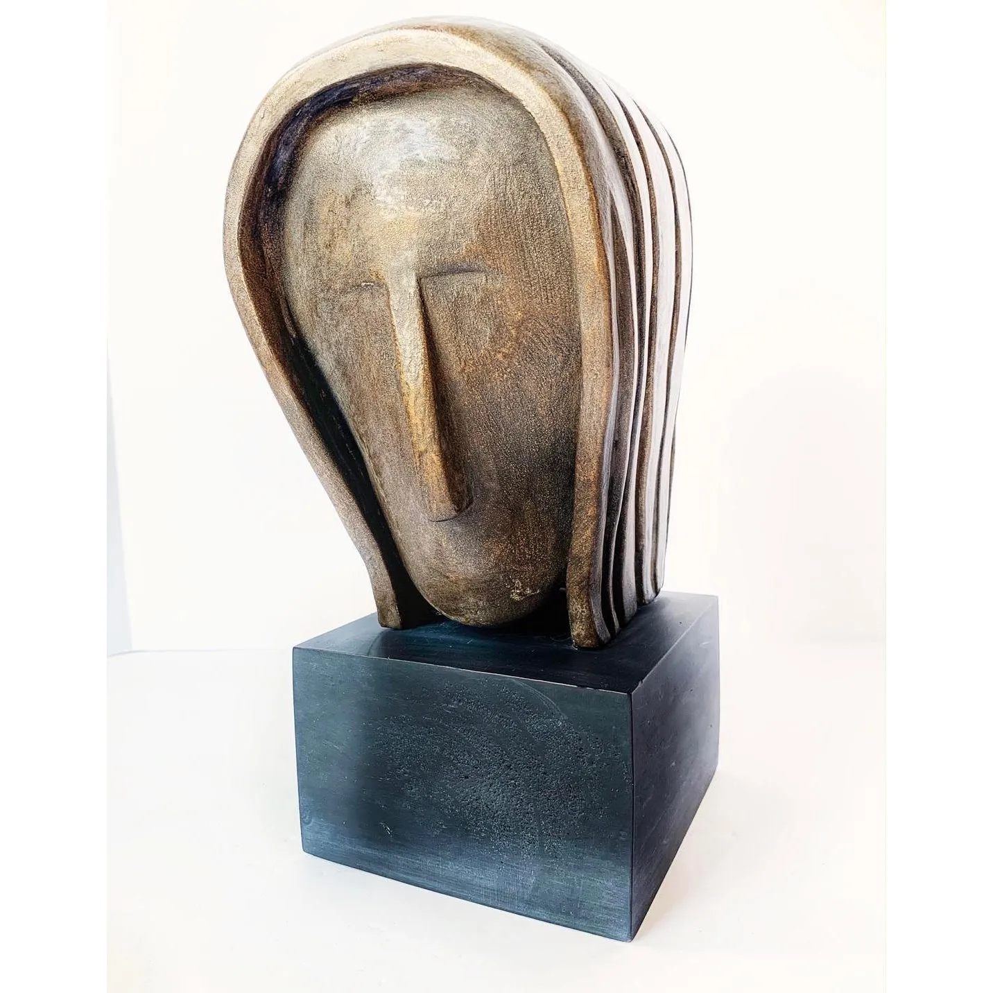 Abstract Sculpture of Woman’s Head Signed J. Dersh — additional photo 4