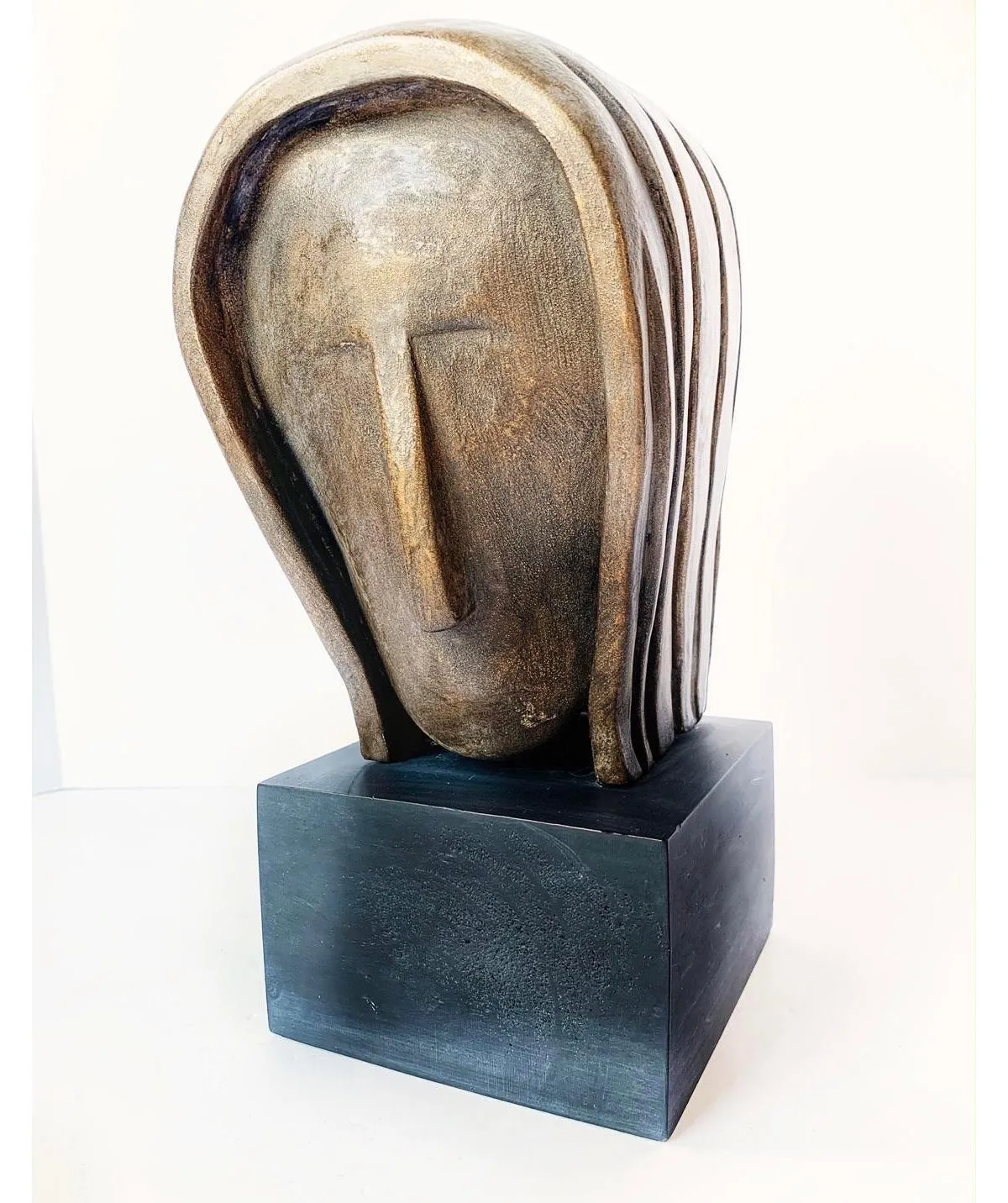 Abstract Sculpture of Woman’s Head Signed J. Dersh — additional photo 4