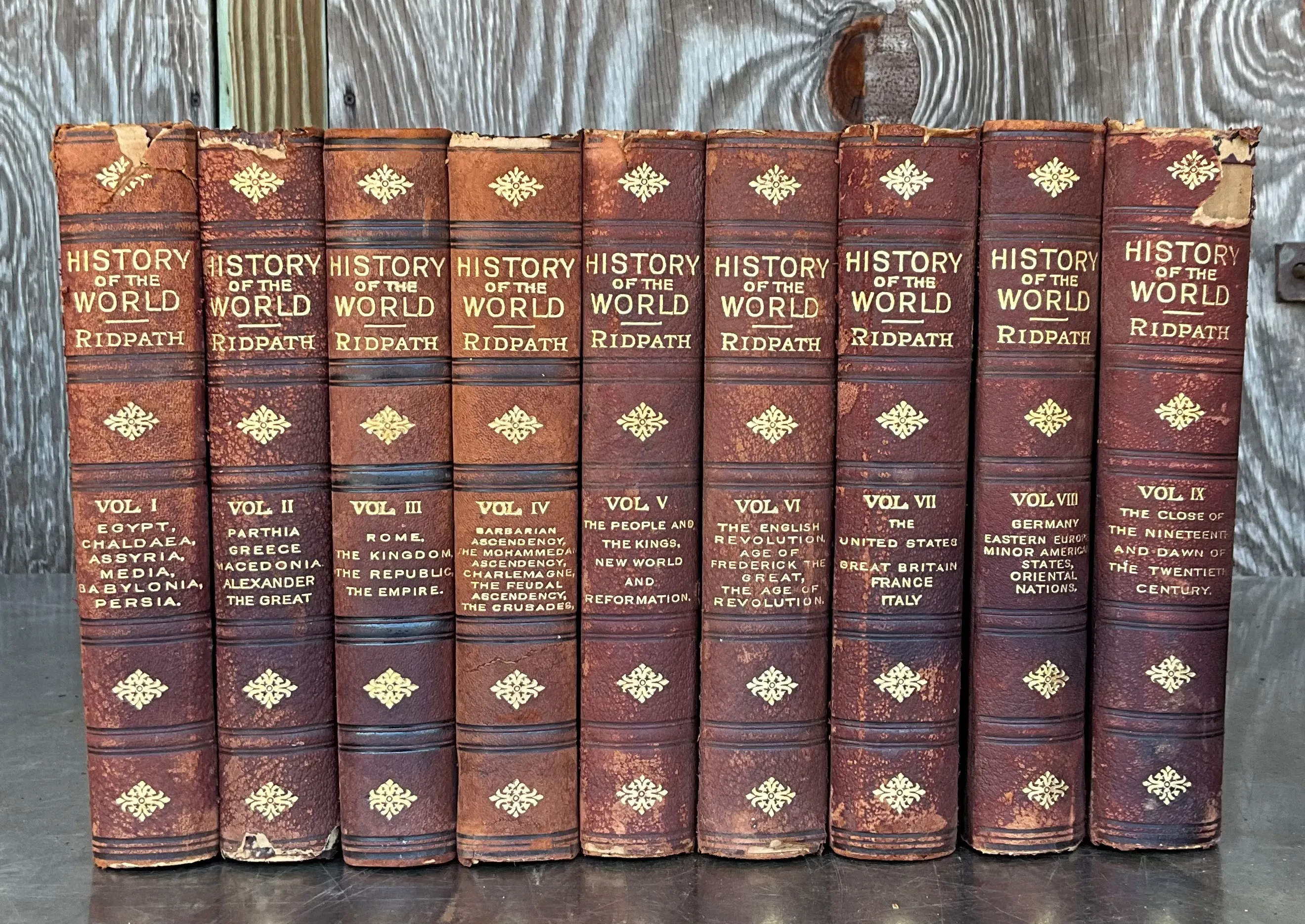 Vintage History of the World Ridpath 9 Volumes — additional photo 3