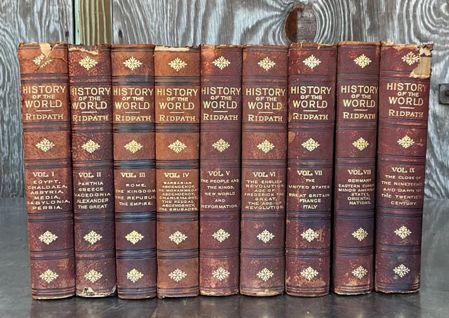 Vintage History of the World Ridpath 9 Volumes — additional photo 3