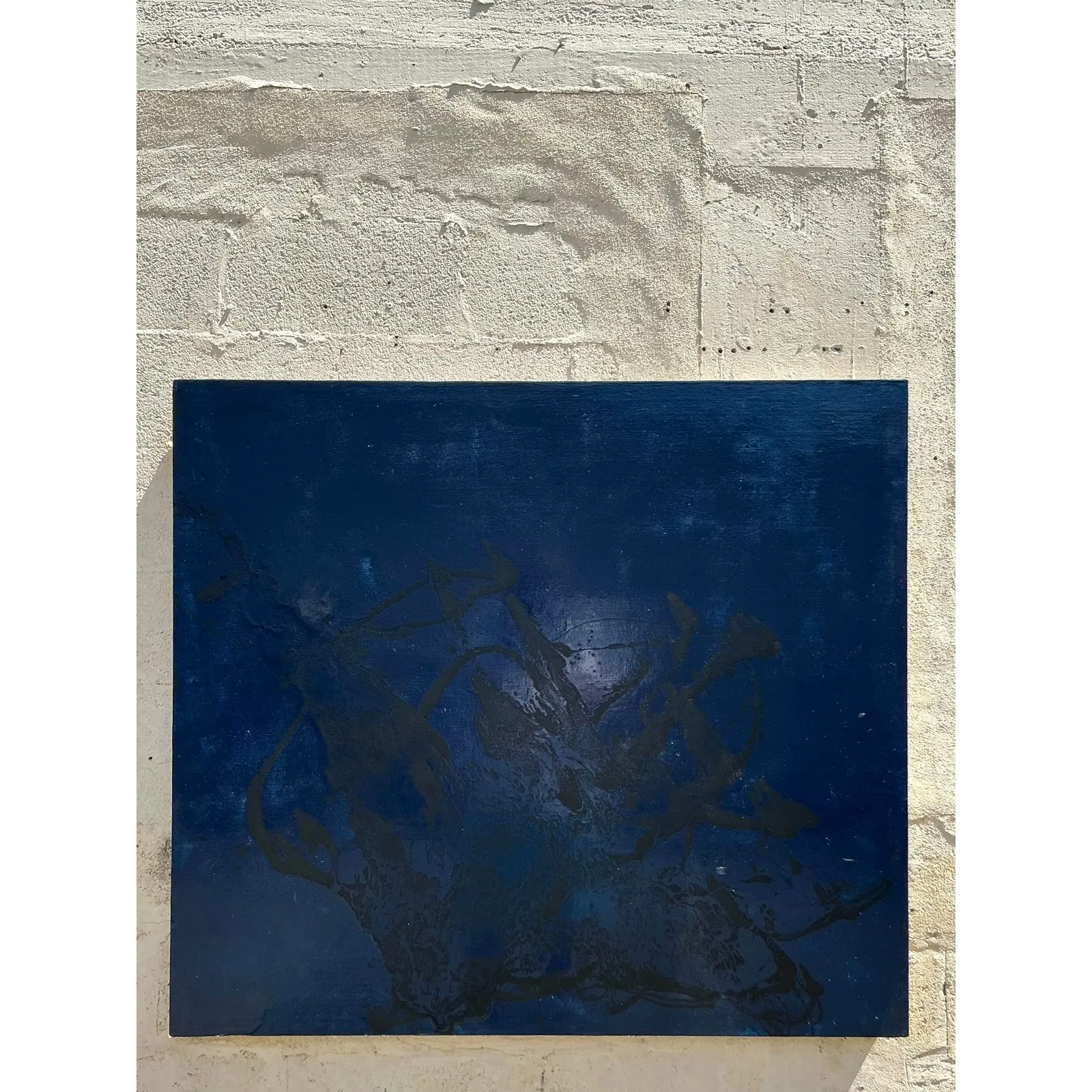 Vintage Boho Original Abstract Oil Painting on Board — additional photo 1