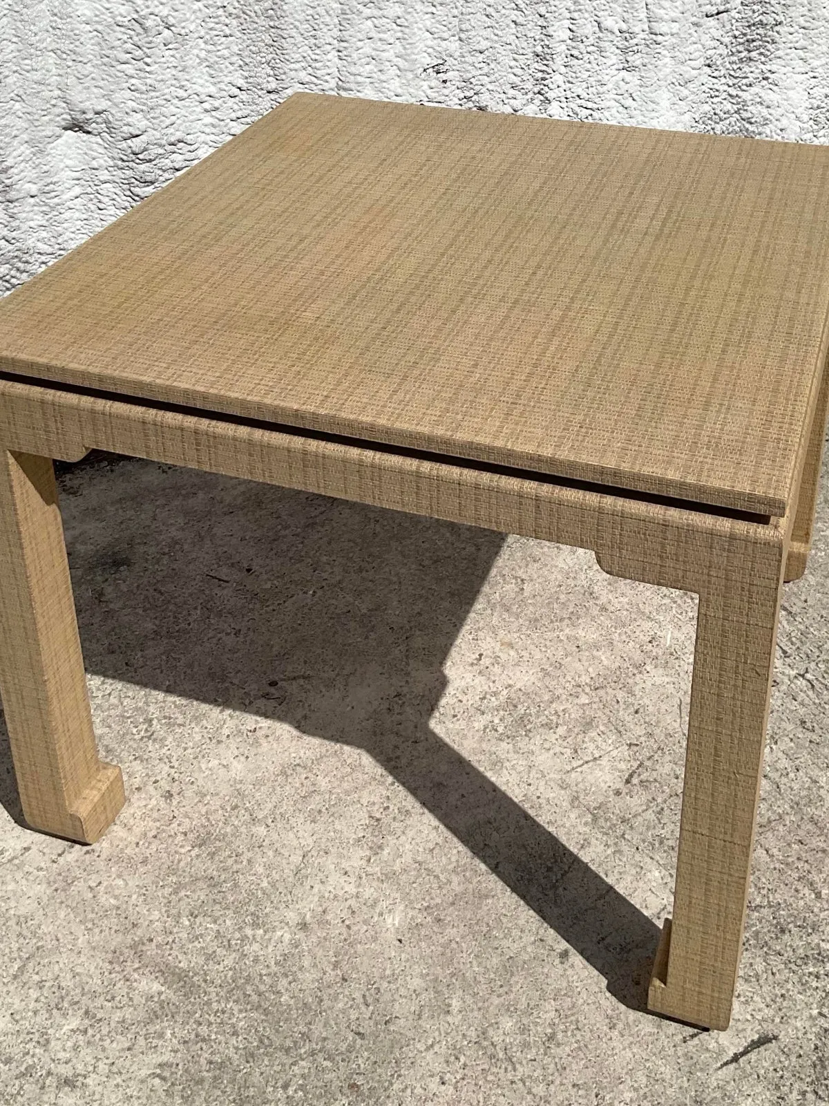 Vintage Boho Grasscloth Game Table — additional photo 3