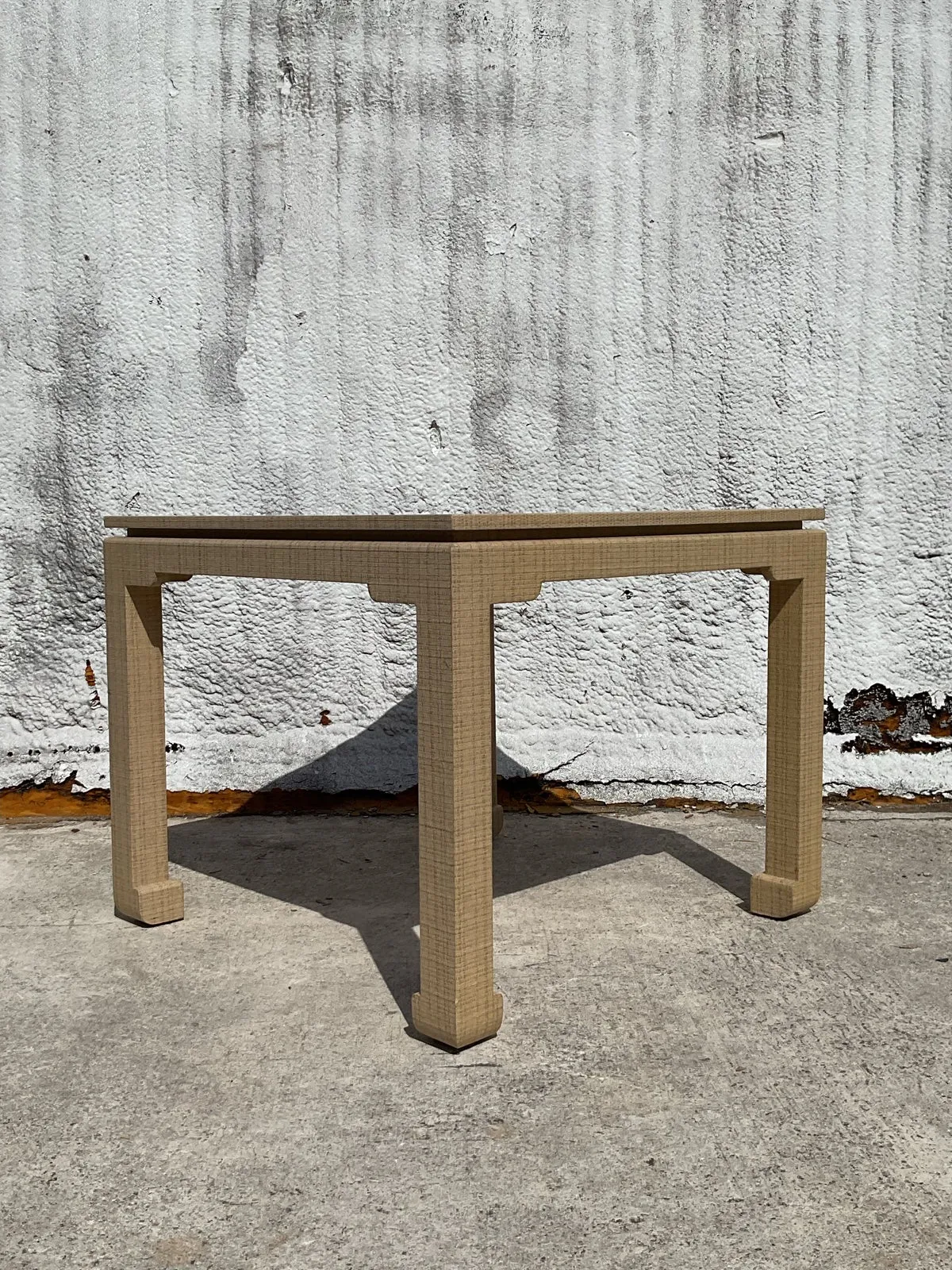 Vintage Boho Grasscloth Game Table — additional photo 5