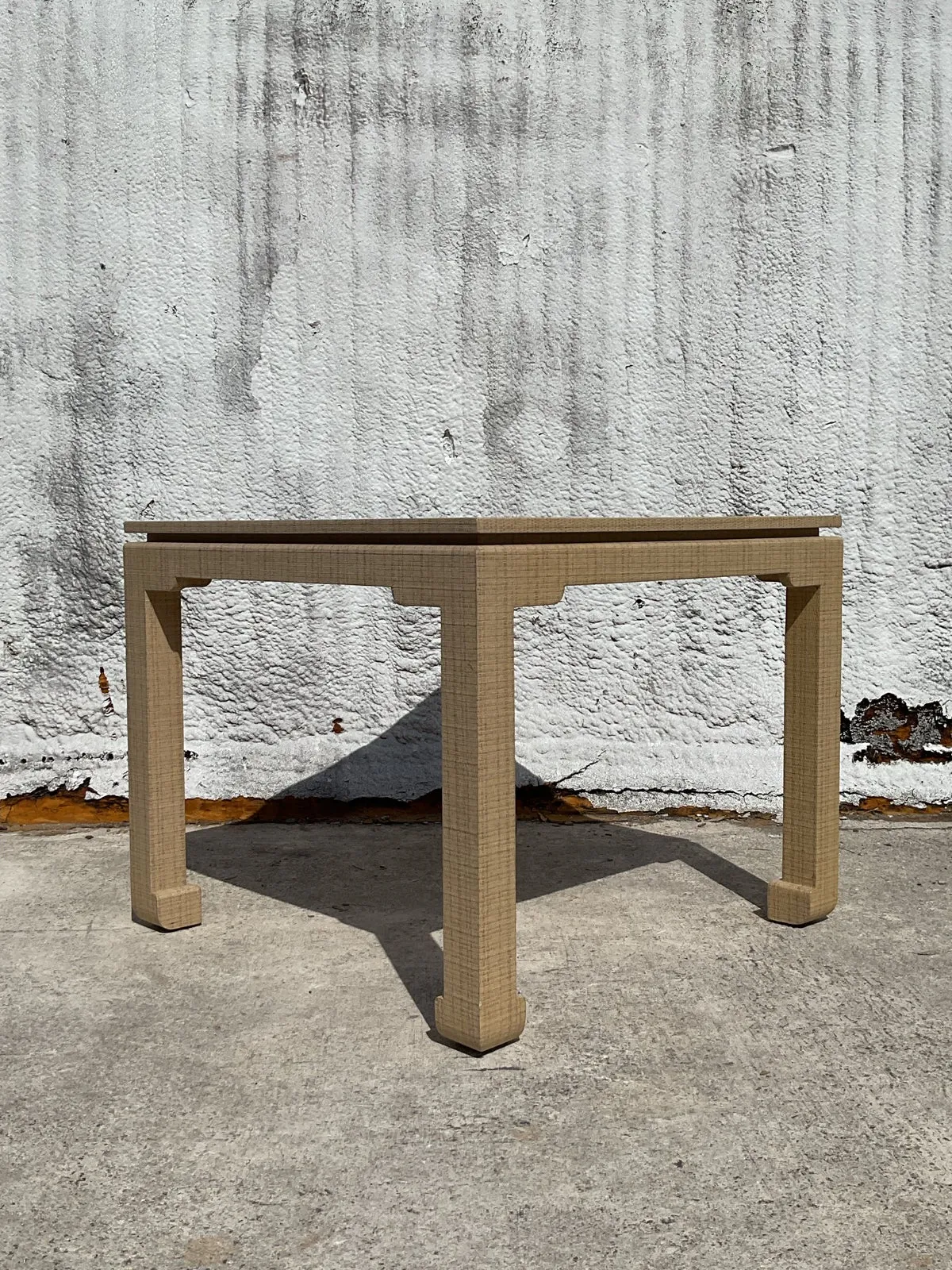 Vintage Boho Grasscloth Game Table — additional photo 7