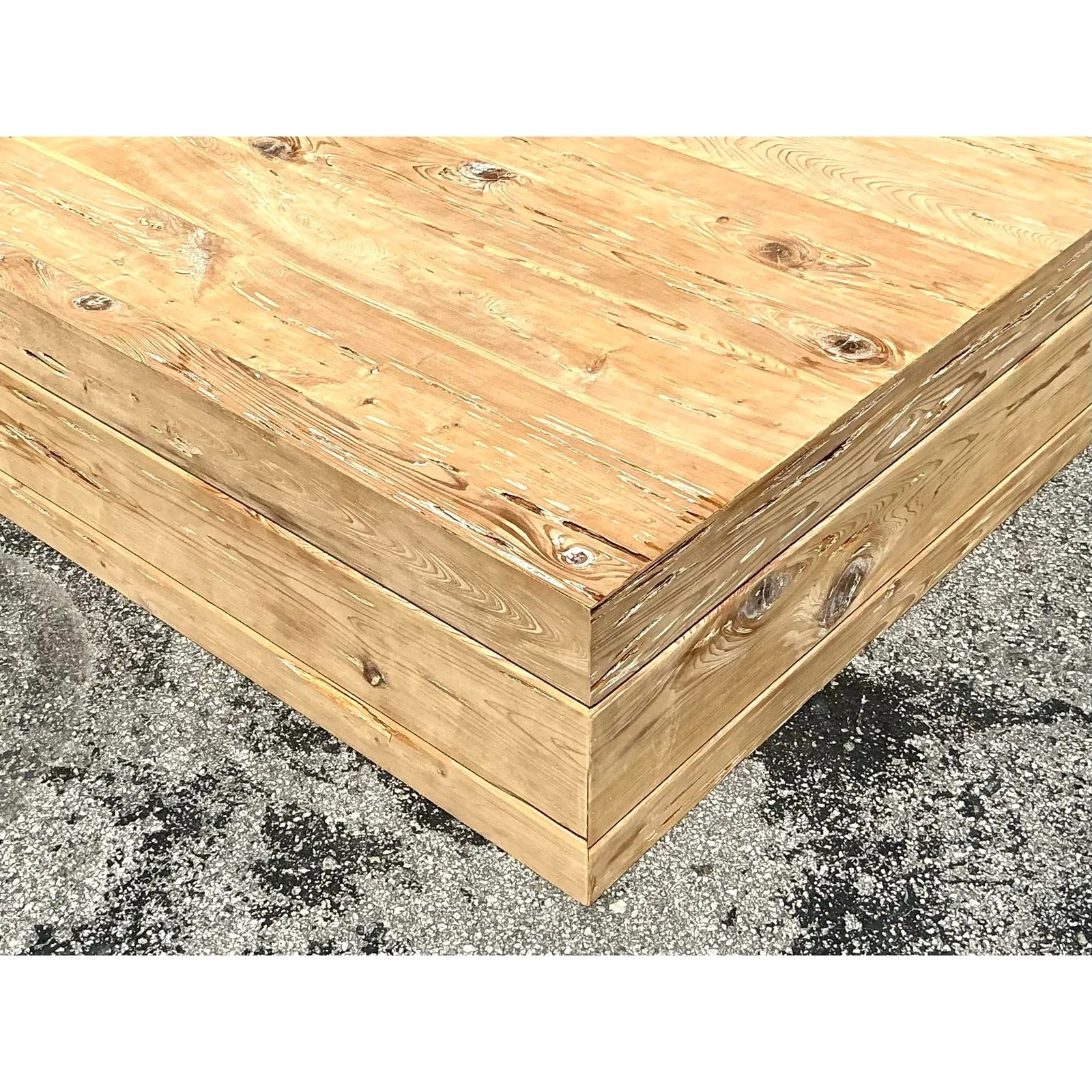 Vintage Boho Florida Pecky Cypress Coffee Table — additional photo 6