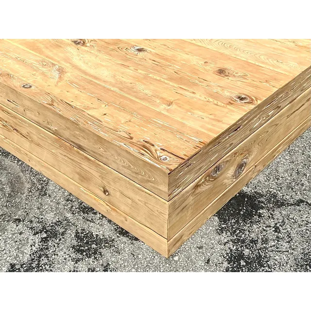 Vintage Boho Florida Pecky Cypress Coffee Table — additional photo 6