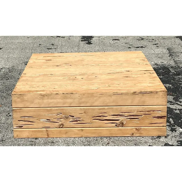 Vintage Boho Florida Pecky Cypress Coffee Table — additional photo 8