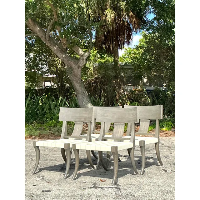 Vintage Boho Oly Washed Klismos Dining Chairs - Set of 4 — additional photo 7