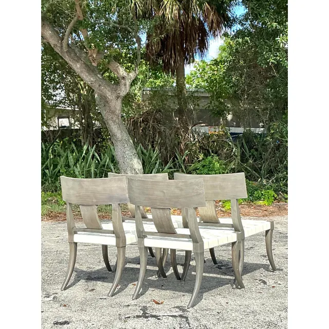Vintage Boho Oly Washed Klismos Dining Chairs - Set of 4 — additional photo 1