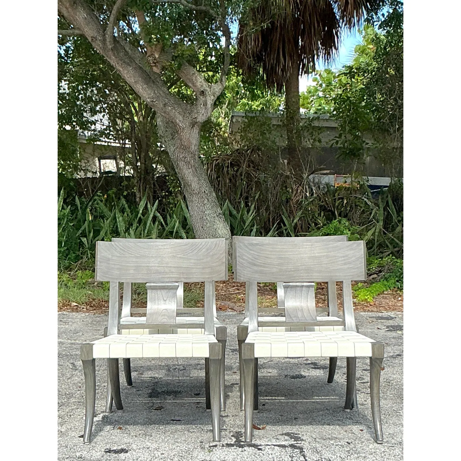 Vintage Boho Oly Washed Klismos Dining Chairs - Set of 4 — additional photo 3