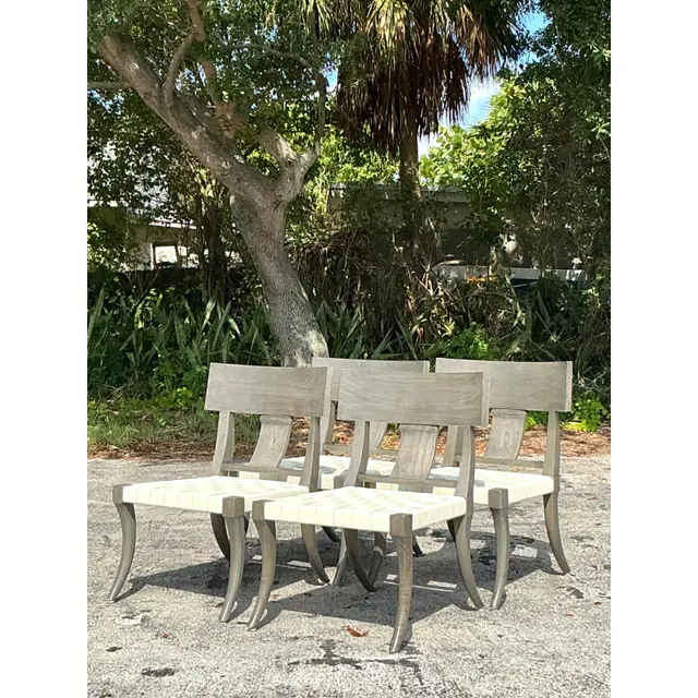 Vintage Boho Oly Washed Klismos Dining Chairs - Set of 4 — additional photo 5