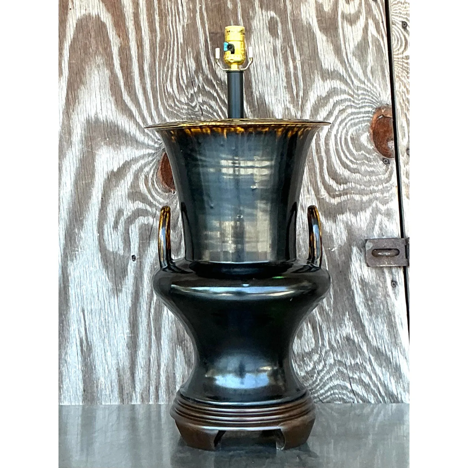 Vintage Boho Frederick Cooper Glazed Ceramic Lamp