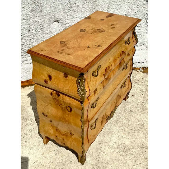 Vintage Boho Burl and Ormolu Chest of Drawers — additional photo 5
