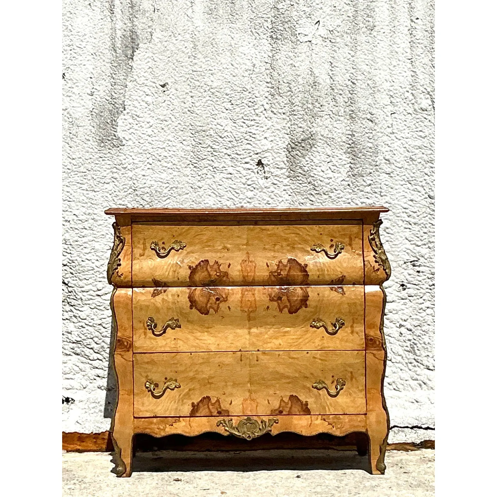 Vintage Boho Burl and Ormolu Chest of Drawers — additional photo 1