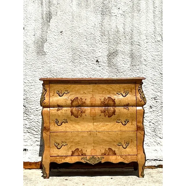 Vintage Boho Burl and Ormolu Chest of Drawers — additional photo 1