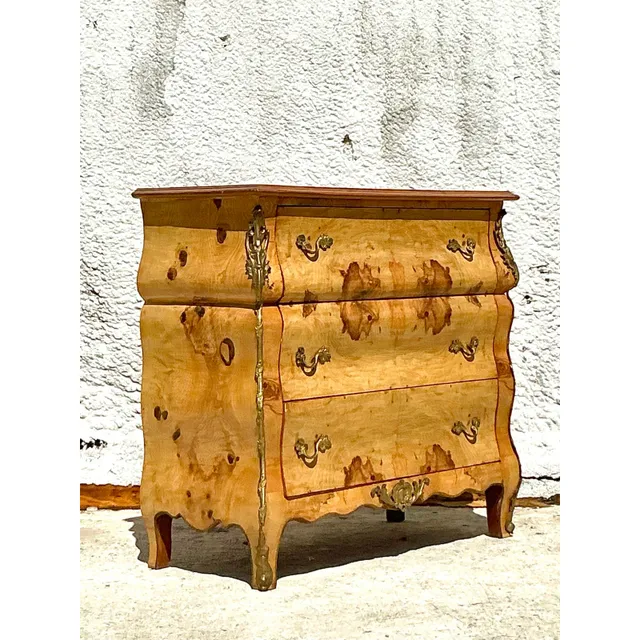 Vintage Boho Burl and Ormolu Chest of Drawers — additional photo 3