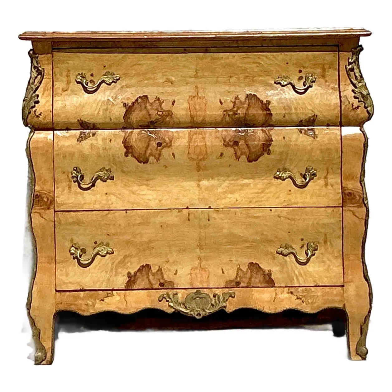 Vintage Boho Burl and Ormolu Chest of Drawers — additional photo 8