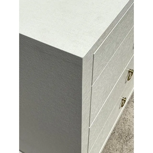 Vintage Boho Grasscloth Wrapped Dresser — additional photo 3
