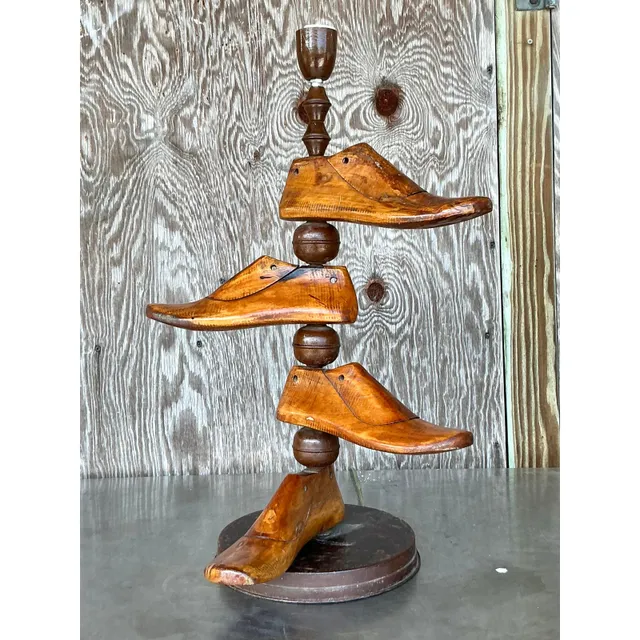 Vintage Boho Shoe Mold Lamp — additional photo 1