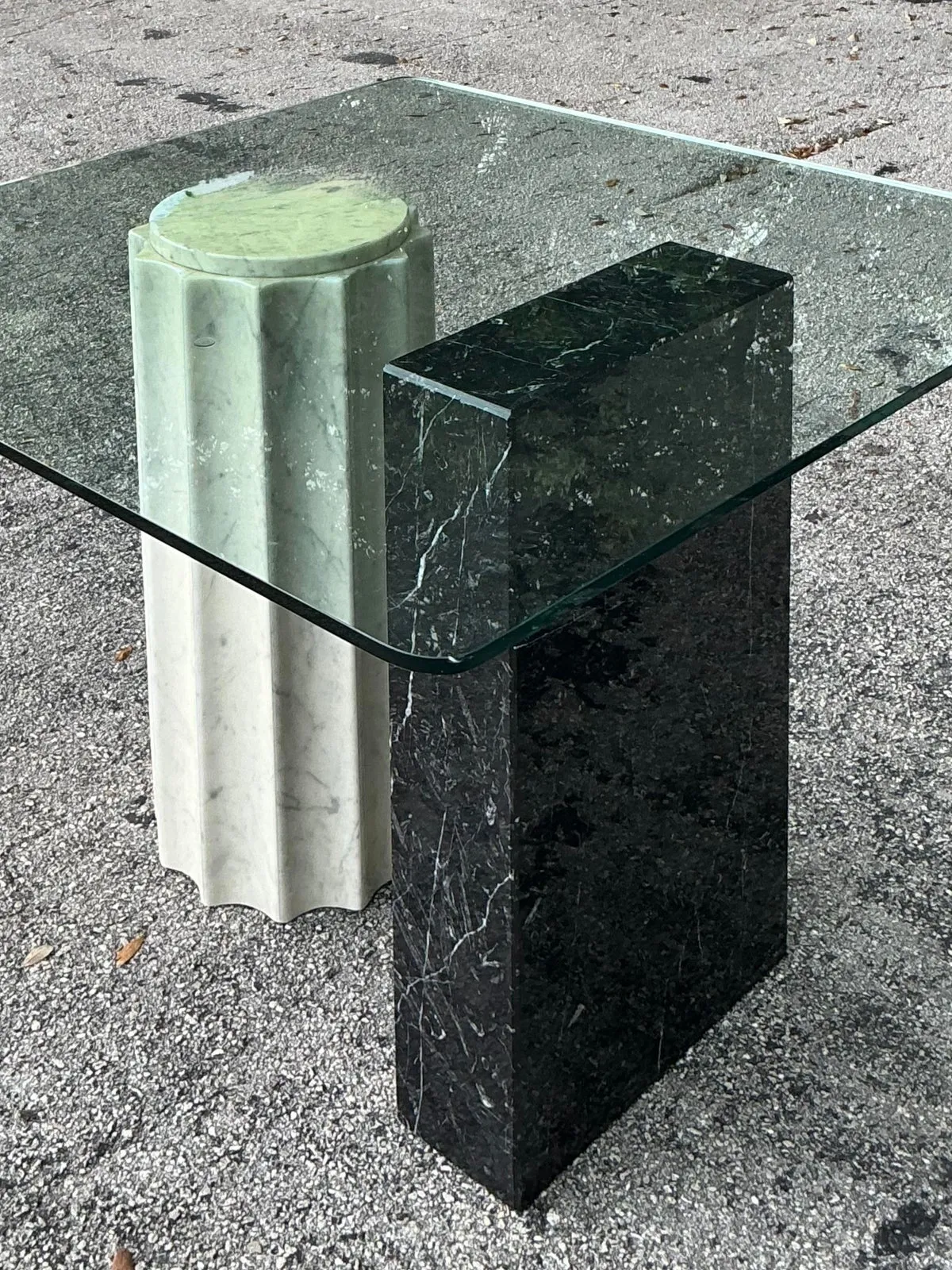 Vintage Boho Postmodern Stone Card Table — additional photo 5