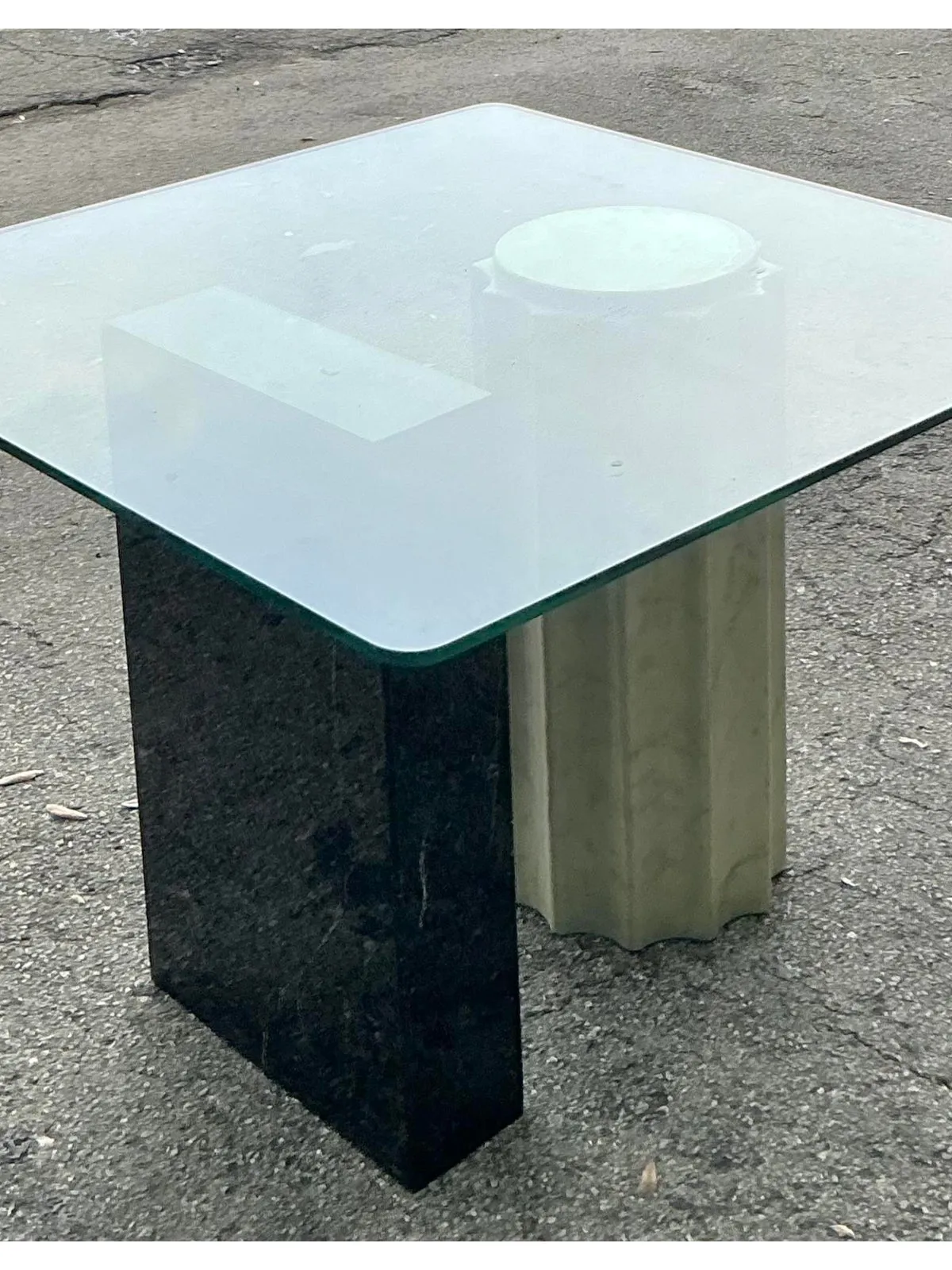 Vintage Boho Postmodern Stone Card Table — additional photo 7