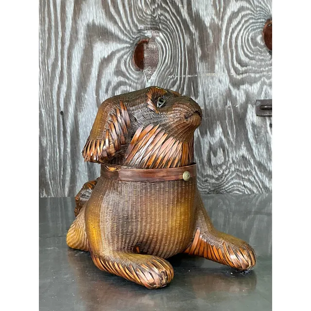 Vintage Shanghai Handicrafts Weave Dog — additional photo 4