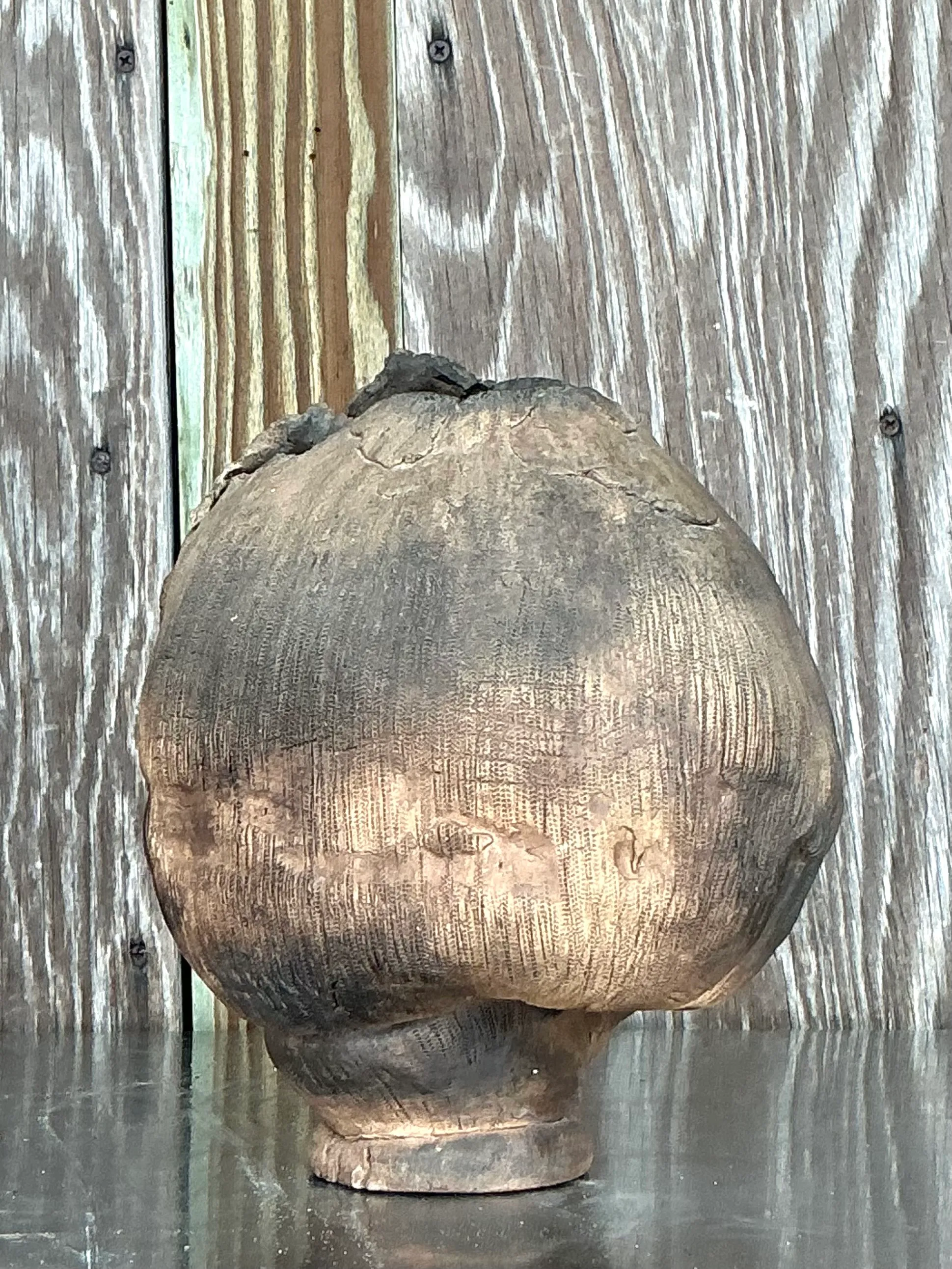 Vintage Boho Original Studio Pottery Vase - Ceramic, 7.75W x 9.25H