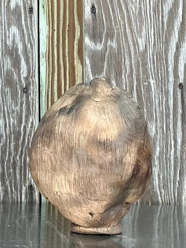 Vintage Boho Original Studio Pottery Vase - Ceramic, 7.75W x 9.25H — additional photo 3