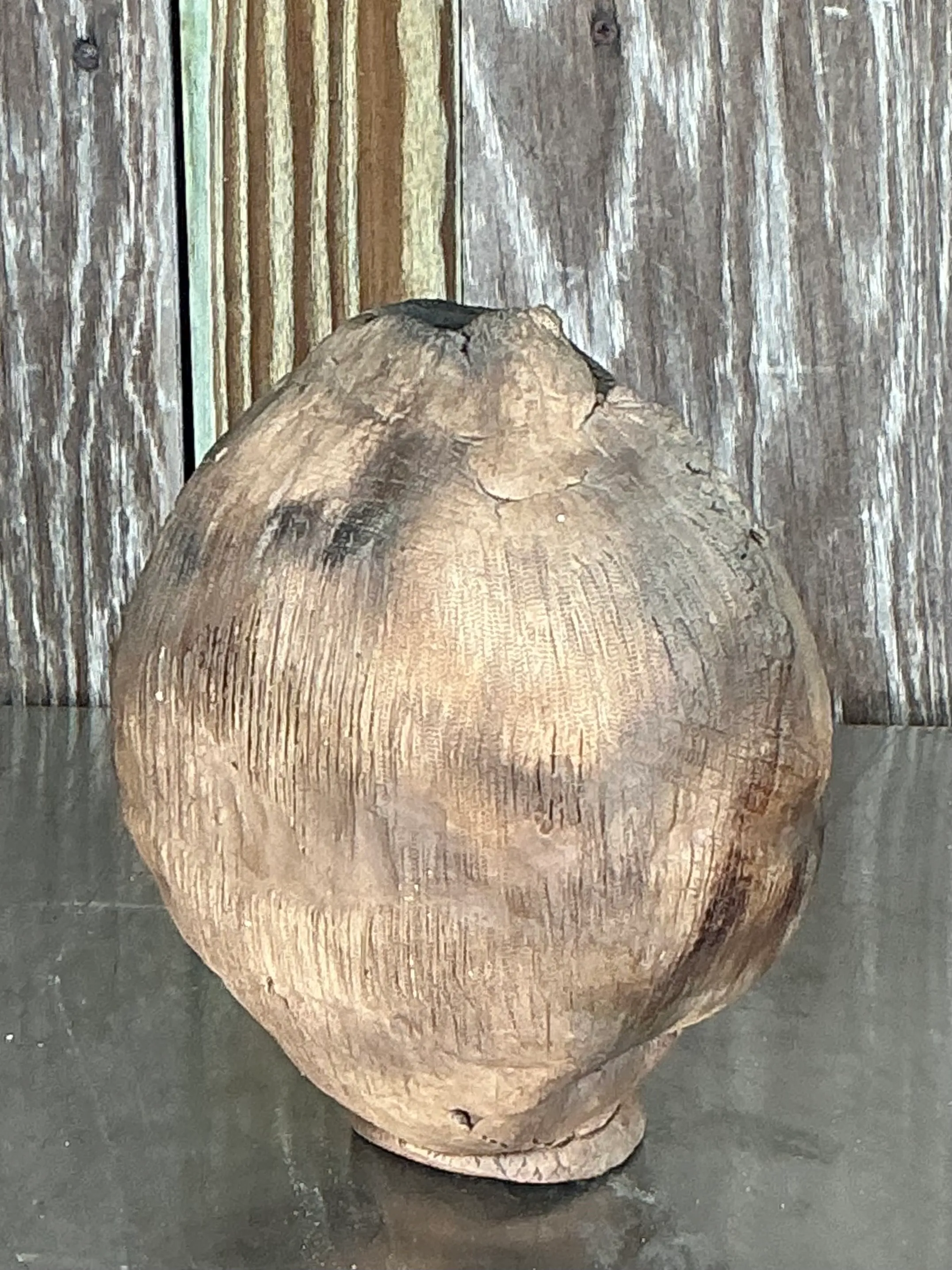 Vintage Boho Original Studio Pottery Vase - Ceramic, 7.75W x 9.25H — additional photo 4