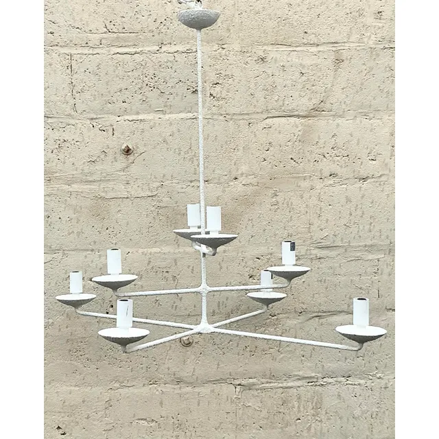 Vintage Boho Plaster Finish Tri Level Chandelier — additional photo 1