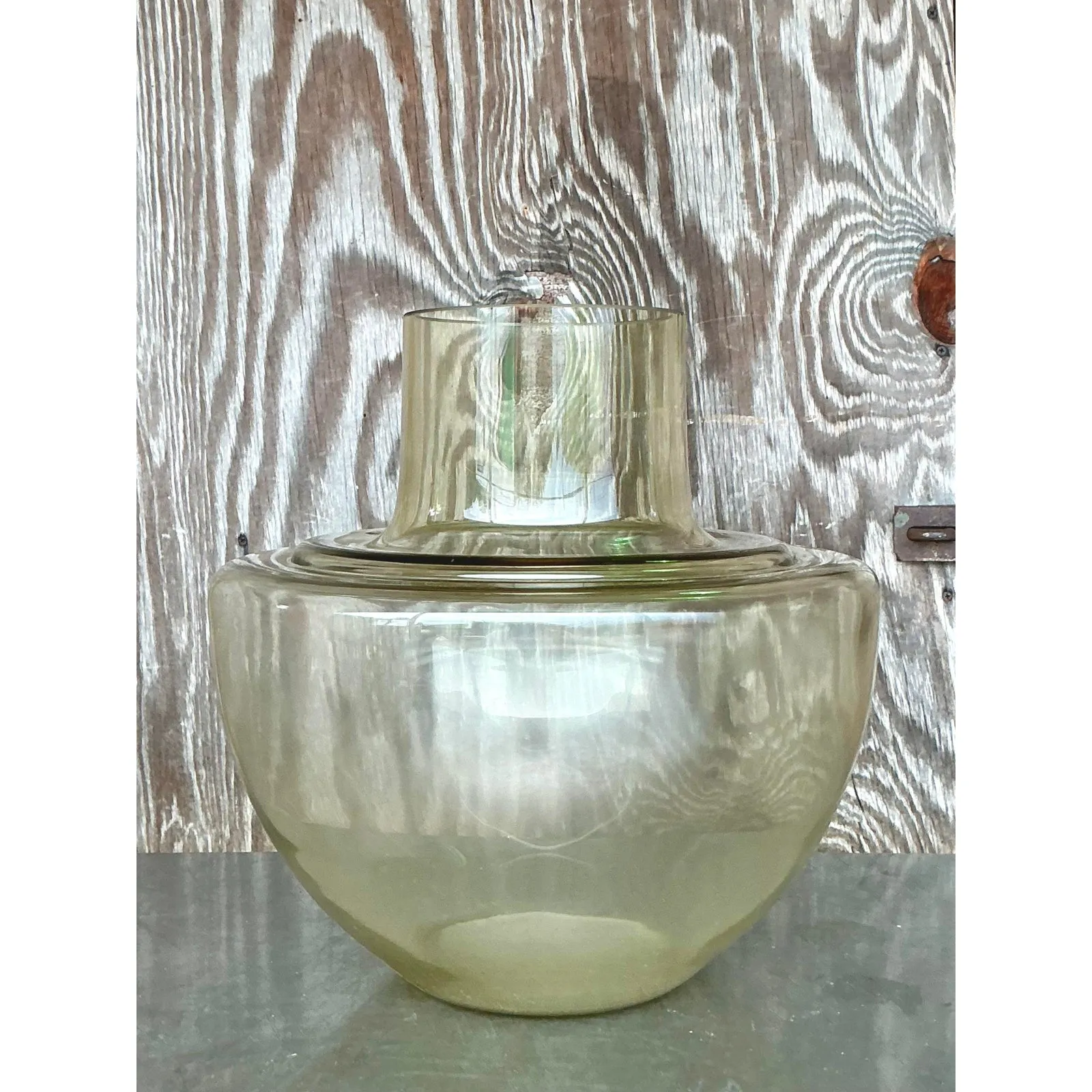 Vintage Boho Monumental Glass Vase — additional photo 2