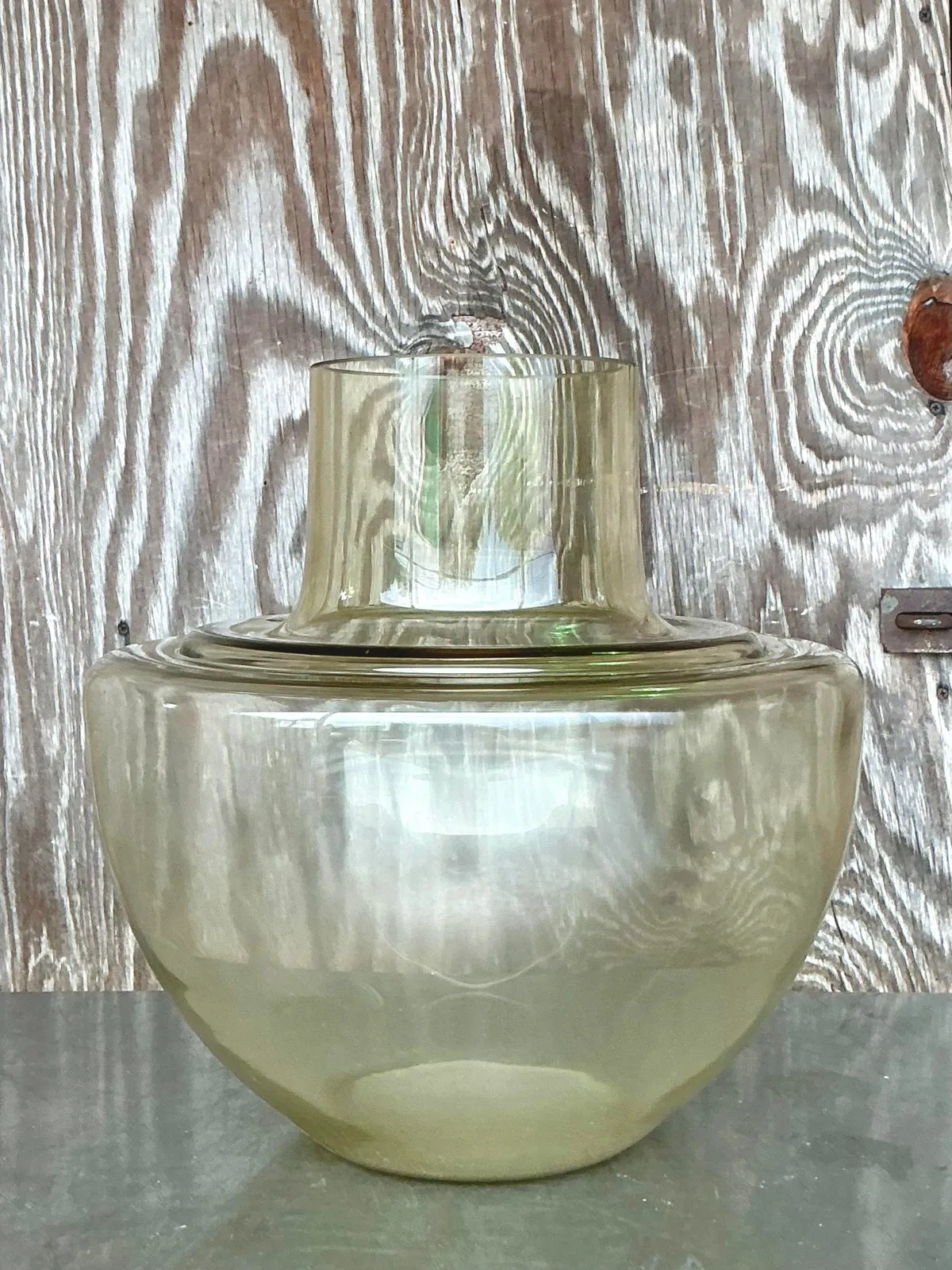 Vintage Boho Monumental Glass Vase — additional photo 2