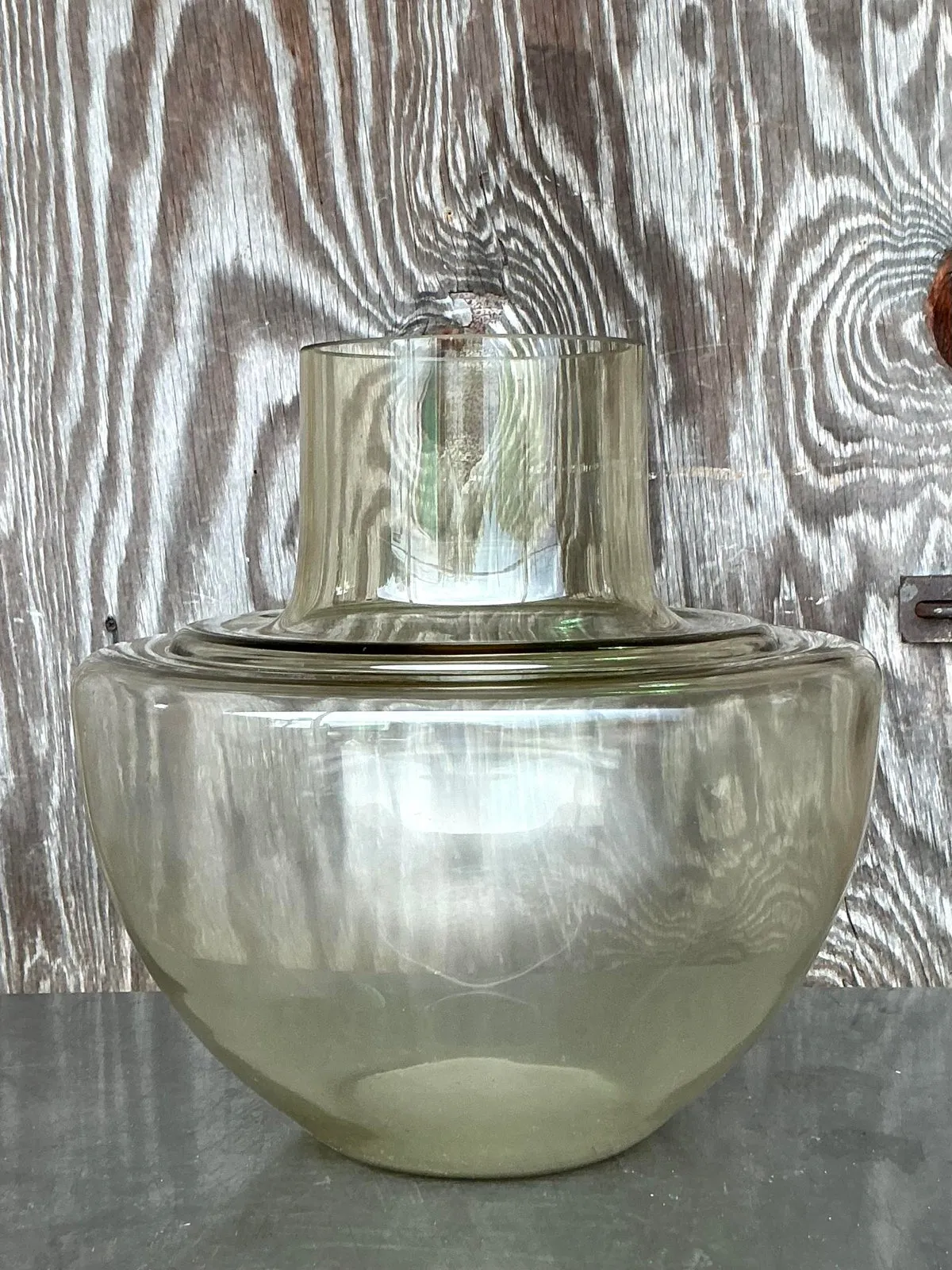 Vintage Boho Monumental Glass Vase — additional photo 1