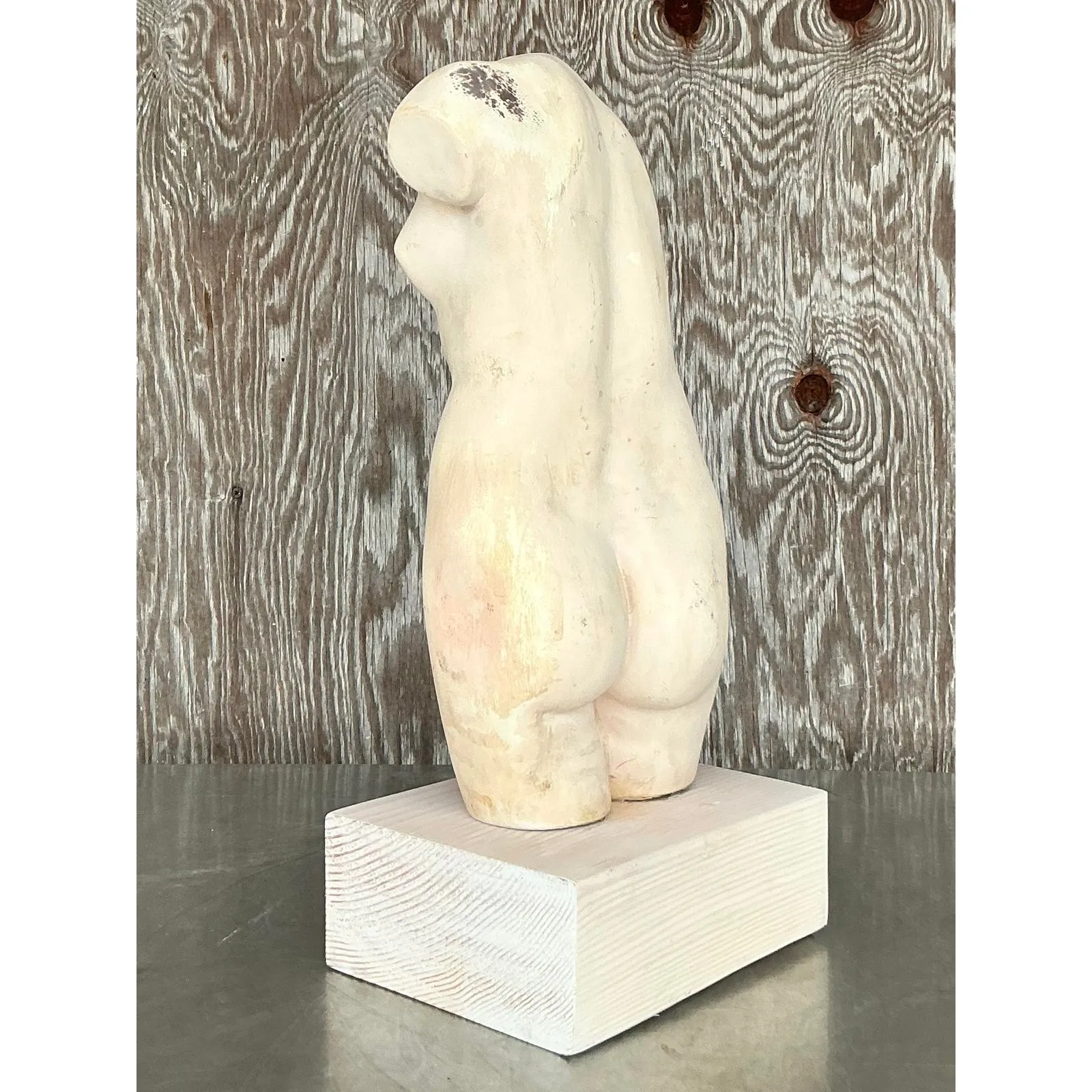 Late 20th Century Vintage Boho Plaster Torso of Woman — additional photo 7